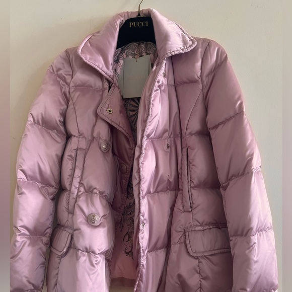 NWT Emilio Pucci Goose Down Jacket Size USA 4 Small Pink color - Picture 4 of 12